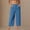 Blue, variant on Vivianyn HD Women's High Waisted Wide Leg Capri Pants, Casual Office Trousers with Pockets,Pink,Size S-XXXL
