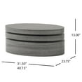 thumbnail image 3 of Christopher Knight Home CKH Small Oval Mod Rotatable Coffee Table, Black, 3 of 8