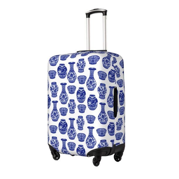 Balery Blue Vases Funda de equipaje, fundas para maletas, elástica, lavable, protector de maletas, compatible con maletas de 18 a 32 pulgadas-X-Large