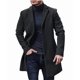 thumbnail image 1 of Abrigo de lana holgado a la moda para hombre de longitud media, 1 of 1