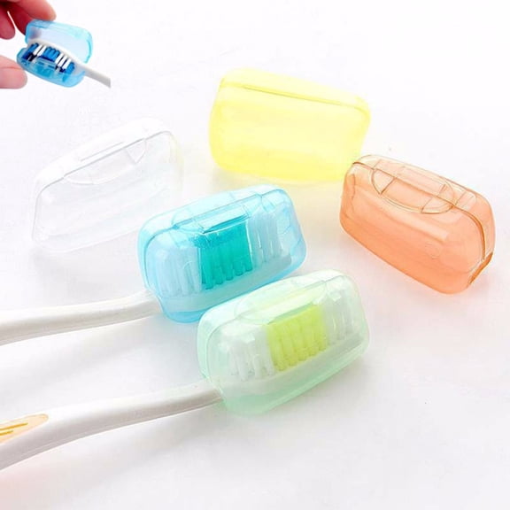 5 PCs Portable Travel Toothbrush Head Covers Reusable Toothbrush Protector Cases Easy Clean Toothbrush Storage Holders for Daily Home Use Outdoor Travel Hygiene Protection