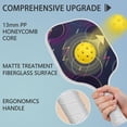 thumbnail image 2 of Pickleball Paddles Set Of 2, Fiberglass Surface, Colorful Geometry Print, 4 Balls & Bag, 2 of 5