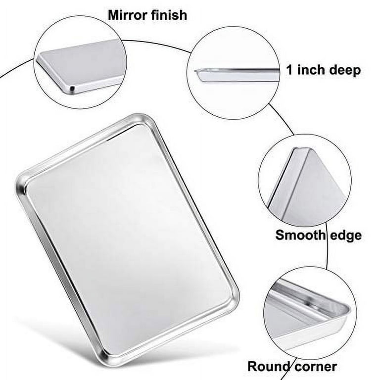 TeamFar Baking Sheet, Stainless Steel Baking Pan Cookie Sheet