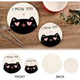 thumbnail image 3 of SKYSONIC Valentines Day Black Cat Pot Holders Trivets, 2 Pcs Heat Resistant Trivets,I Meow You Cotton Thread Weave Mats for Hot Pads Pans Pot Bowl Teapot for Kitchen Decor, 3 of 7