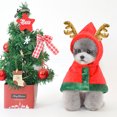 thumbnail image 4 of Happy Date Christmas Dog Costume Pet Cat Cape, Funny Puppy Xmas Cloak Holiday Party Cosplay Santa Dress Up Apparel for Cats and Small Dogs, 4 of 8