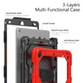 thumbnail image 6 of Case for iPad 9th 8th 7th Gen 10.2 inch 2021 2020 2019 with Screen Protector, 360 Degree Rotating Kickstand Hand Strap Heavy Duty Shockproof Cover with Shoulder Strap, Red, 6 of 7