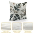 thumbnail image 4 of Nawypu  Leaf Branch Throw Pillow Covers Decorative Leaf Cushion Covers for Couch Sofa(Teal Brown Leaf), 4 of 5