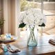 thumbnail image 3 of Ramos de flores de hortensia de seda artificial, 6 unidades, color blanco Kimura's Cabin NA, 3 of 9