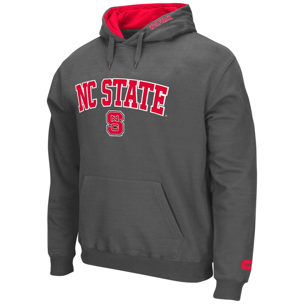 North Carolina State Wolfpack NCAA "Zone" Pullover Hooded Sweatshirt Charcoal
