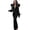 Black, variant on Women One-Piece Ski Suit Ladies Warm Winter Jumpsuit Waterproof Windproof Snowsuit with Furry Hood for Skiing Mountaineering Snowboard
