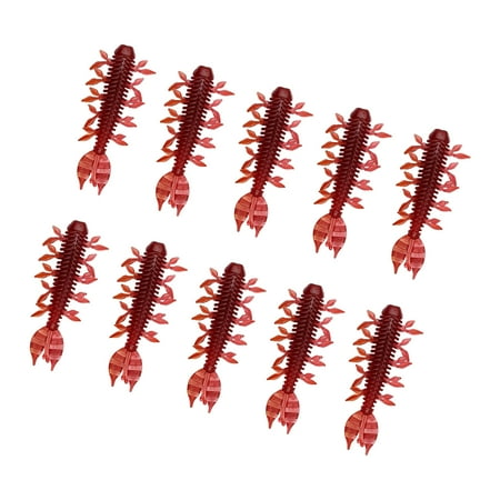 10pcs High Buoyancy Shrimp Soft Baits With Curved Tail Realistic Detailing For Freshwater Saltwater