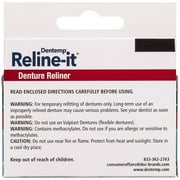 Dentemp Reline It Denture Reliner Kit for Both Upper and Lower Dentures, 2 Ea, 3 Pack