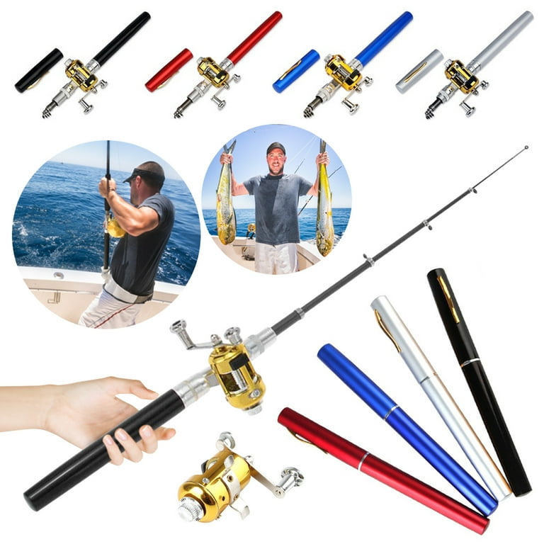 Pen Fishing Pole, Mini Pocket Fishing Rod and Reel Combos Travel