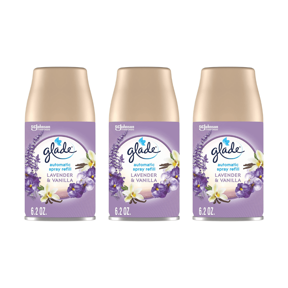 Glade Automatic Spray Air Freshener Refill , Lavender Vanilla, (Pack of