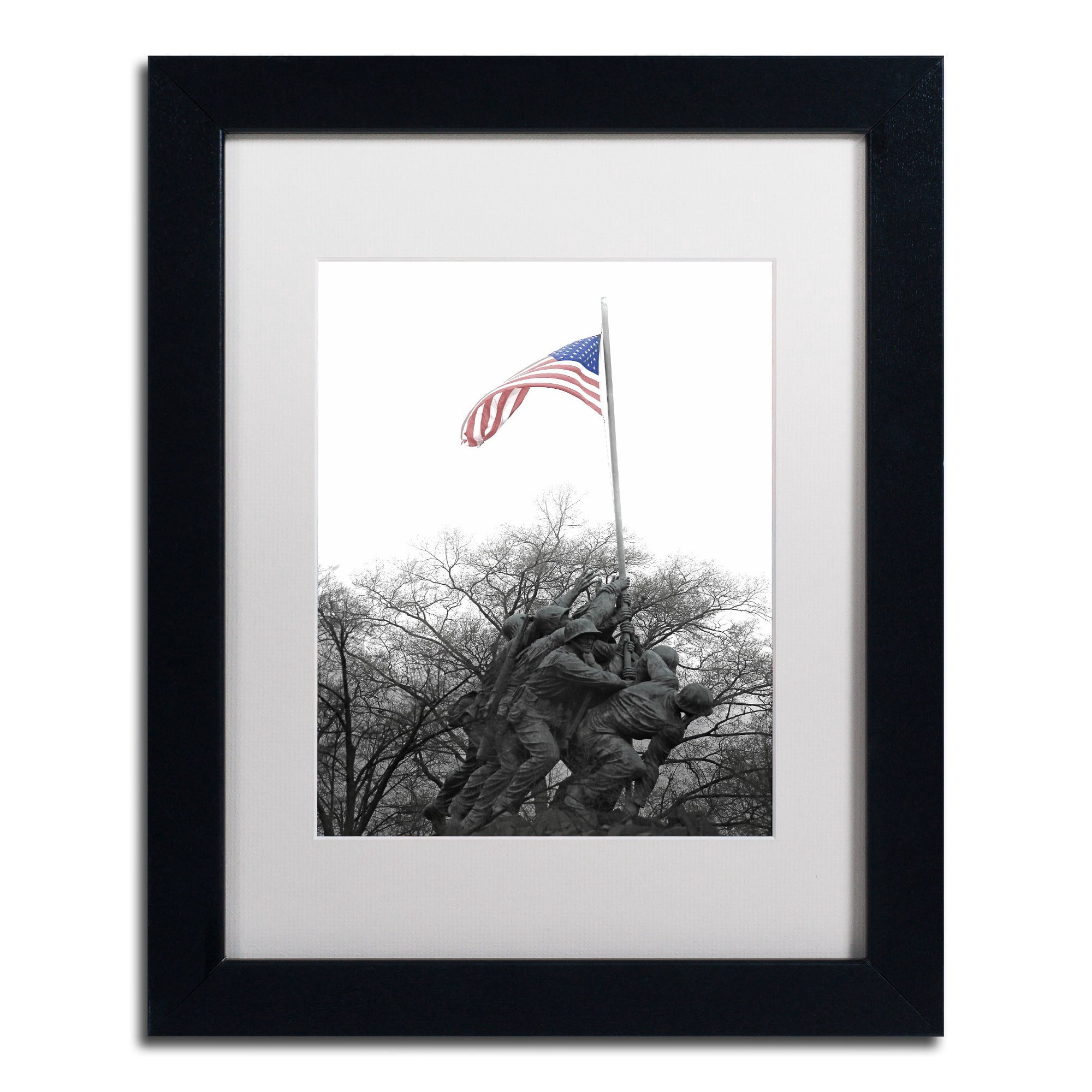 Trademark Fine Art "Courage" Canvas Art by CATeyes, White Matte, Black Frame