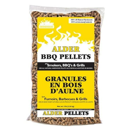 Smokehouse Alder Wood Pellets, Drier & Bark-Free for Premium Smoke Flavor, 5 Pounds