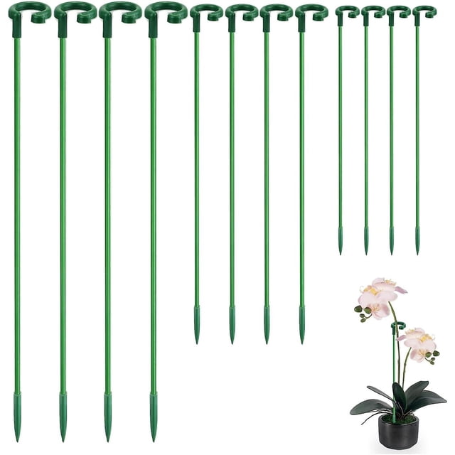 Soporte para plantas, 30 piezas de varillas de soporte para plantas, 17 cm/27 cm/37 cm, soporte reutilizable para plantas de interior, fijación del crecimiento de las plantas, para plantas a