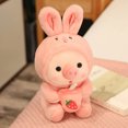 thumbnail image 1 of Kawaii Transformed Cosplay Frog Unciorn Tiger Rabbit Boab Tea Piggy Plush Toy Girl Plushies Sleep Ragdoll Doll Birthday Gift, 1 of 7