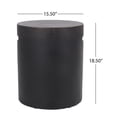 thumbnail image 2 of Modern Lightweight Concrete Side Table With Cutout Handle For Indoor Outdoor Use, 15.5 Inch Cube Accent Table, 2 of 8