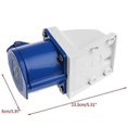 thumbnail image 5 of 32A 3-Pin Industrial Electrical Socket - 1 Pcs, 220V-250V Waterproof IP44, 5 of 5