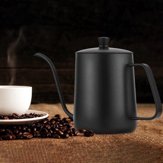 Vierta sobre , cafetera con boquilla larga y estrecha, tetera de café con mango ergonómico de 350ml para cafetería, regalo, cocina casera
