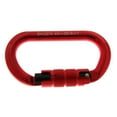thumbnail image 1 of Mosquetón de aluminio de forma ovalada 25KN para escalada en roca, senderismo, bloqueo automático, por CE, ligero y fuerte rojo, 1 of 8