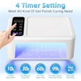 thumbnail image 3 of 480W UV LED Lamp For Nails 108 LEDs Nail Dryer With Red Light Mode Large Space Manicure Lamp 4 Timer ,High Power, 3 of 4
