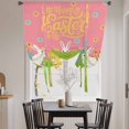 thumbnail image 3 of Happy Easter Balloon Curtains for Living Room/French Door, Rabbits Eggs Spring Daisy Floral Grass Pink Tie Up Curtains 63 Inch Length Energy Saving Kitchen Curtains Shades for Windows 42"x63", 3 of 8