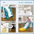 thumbnail image 3 of Qaba 5-in-1 Yellow Activity Climber with Slide, Basketball & Telescope - Indoor Play Structure for Ages 1-3 – Safe & Fun!, 3 of 7