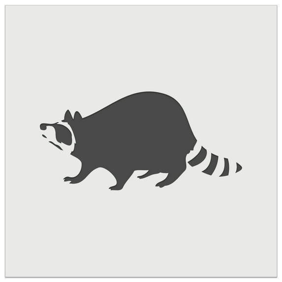 Wandering Raccoon Trash Panda DIY Cookie Wall Craft Stencil - 9.0 Inch