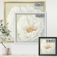 thumbnail image 3 of Designart 'blanc Serein Pivoine' Cottage Encadrée Impression d'Art - 16x16, 3 of 3