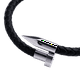 thumbnail image 2 of Pulsera LUCKMAN Jack Hombre Piel Vegana Acero Inoxidable Plateado UNITALLA, 2 of 6