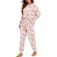 thumbnail image 2 of FOR U DESIGNS Heart Pig Women 2 Piece Pajamas Sets Size S Pajamas Long Sleeve Crew Neck Tops for Women Sleepwear Long Pants with Drawstring Nightwear Jogger, 2 of 6