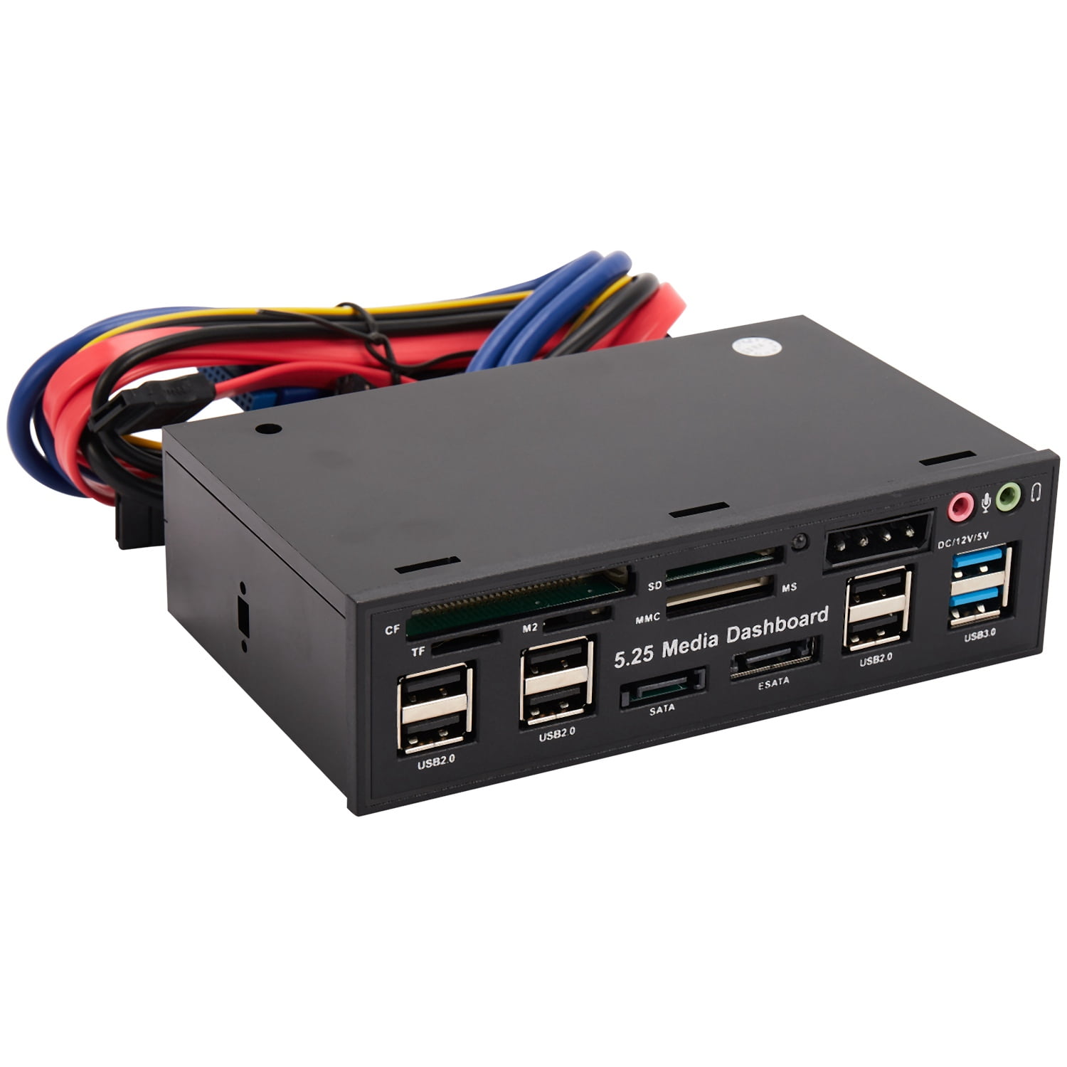 5.25 Inch Usb 3.0 Front Panel Pc Usb 3.0/2.0 Hub E-Sata Sata Audio Multi Card Reader for Computer Case Optical Drives Bay
