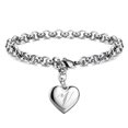 thumbnail image 1 of Corazón de acero inoxidable 26 letras alfabeto pulsera para mujer, regalos de San Valentín Sincero  Joyería, 1 of 8