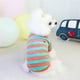 thumbnail image 1 of Ropa de forro polar suave para mascotas, chaleco cálido de invierno para perros pequeños, con rayas arcoíris, para cachorros y gatos, abrigos para chihuahuas, caniches y shih tzu., 1 of 6