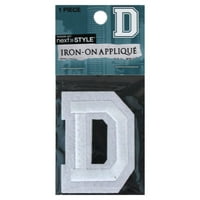 Next Style White Single Embroidery Letter D, 1 Each