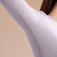 thumbnail image 4 of WZXFASHION Women's Fall Winter Solid Color Round Neck Tight Fitting Soft Comfortable High Stretch Seamless Thermal Underwear Set ThermalNnderwearSet Purple L, 4 of 9