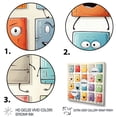 thumbnail image 3 of Designart "Popart Collage Colorful Characters II" Abstract Framed Wall Art Decor - Modern Colorful Abstract Popart Living Room Framed Canvas Art, 3 of 6