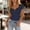 *Navy, variant on Women's Wrap V Neck Short Sleeve Lace Trim Top, Casual Slim Fit Blouse for Summer White,Women's Plus XXL