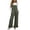 Army Green, variant on Tqcoqu Women's Adjustable Strap Overalls with Pocket,Solid Casual Loose Wide Leg Jumpsuit Ruffle Hem Suspender Long Pants