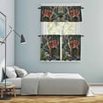 thumbnail image 6 of Deer Kitchen Curtains Valances and Tiers Set of 3 Forest Leaves River Vintage Nature Animal Farmhouse Tier Curtains and Valance with Rod Pocket for Small Windows, 27.5"x36", 6 of 9