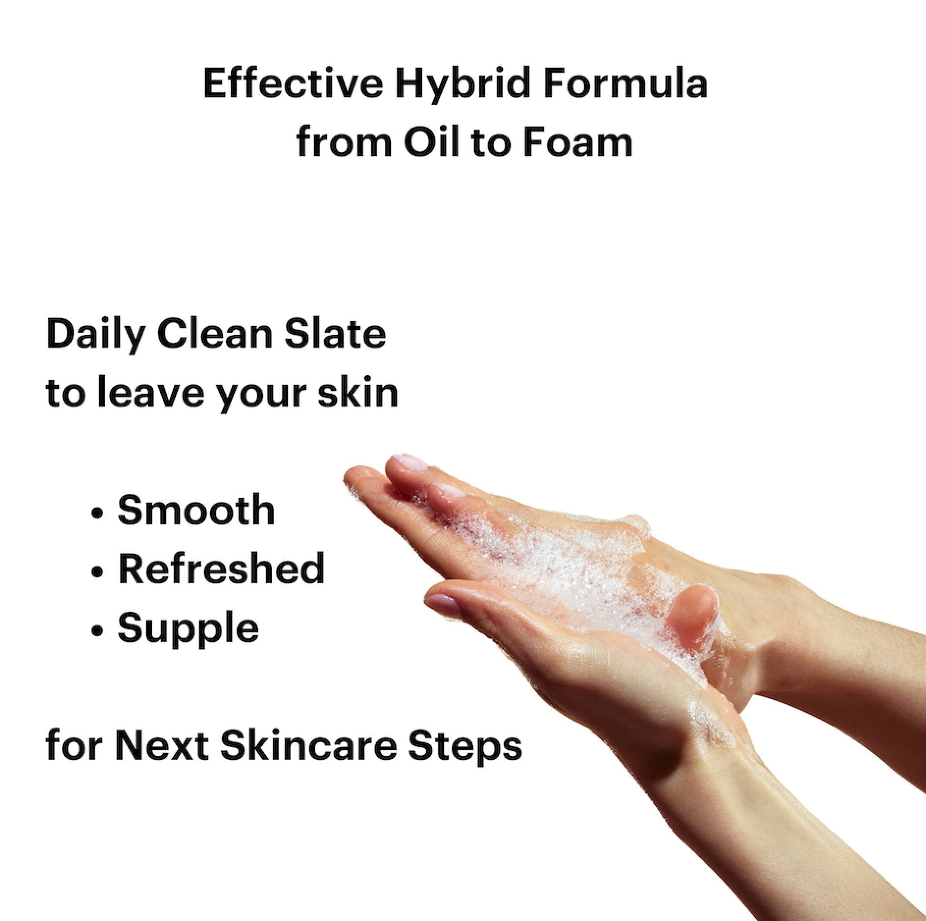 Knours. 2-in-1 Oil-to-Foam Facial Cleanser with Honey & Plant Oils, 4.97 fl oz