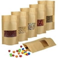 thumbnail image 1 of Stand Up Zipper Bags with Transparent Window, Heat Sealable Moisture Proof Bags for Dried Foods (Reusable), 1 of 6