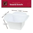 thumbnail image 5 of [10 Pack - 30 oz] Plastic Serving Bowls Square White Disposable Snack Bowls - Posh Setting, 5 of 6