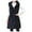 Black, variant on Women's Hooded Sleeveless Quilted Down Vest Winter Warm Coat Padded Outerwear Jacket With Multiple Pockets