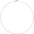thumbnail image 2 of 14k White Gold 1mm Necklace - 16-18 Inch Polished Adjustable Cable Chain With Spring Ring, 2 of 2