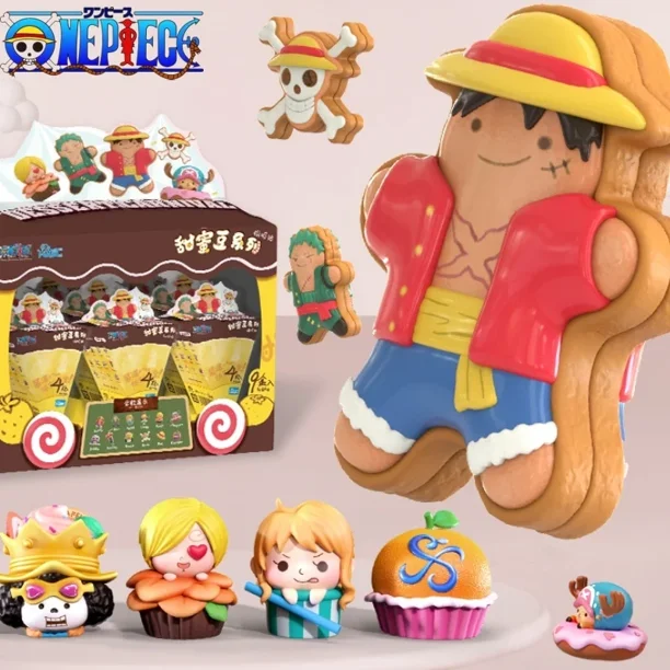 Genuine One Piece Blind Box Sweet Bean Series Luffy Magnetic Refrigerator Sticker One Piece Peripheral Cute Blind Bag Toys Gift Walmart