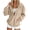 Khaki, variant on Women's Corduroy Hooded Zip Sweatshirt Jacket with Pockets for Fitness Yoga Sports Winter Spring White XL