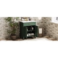 thumbnail image 3 of Green bathroom vanity with golden metal handles | Provide versatile storage in the bathroom | Add a touch of luxury to daily routines, 3 of 6